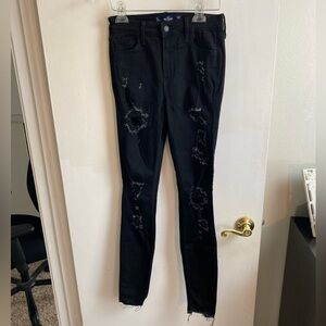 Hollister, 5L, W 27, black ripped Women’s Jeans